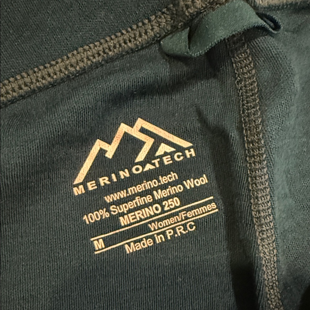 Merino Tech Women's Superfine Merino Wool base layer- Green